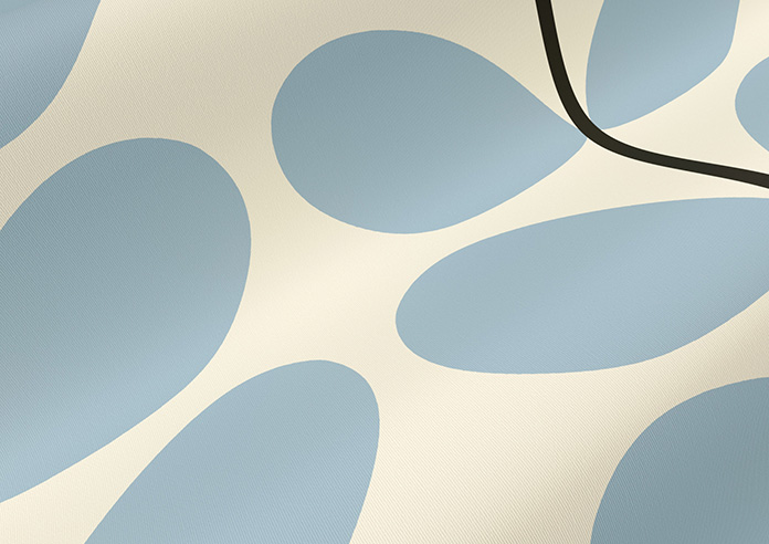 Orla Kiely Two Colour Stem, Powder Blue - Roller Blind - Image 4